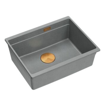 Quadron Quadron - Granitový drez Logan 100 Grey Metallic Oceľ HQJ6045U5_BS_U