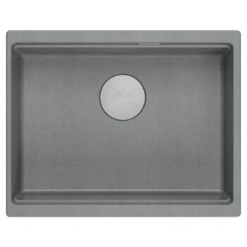 Quadron Quadron - Granitový drez Logan 100 Grey Metallic Zlaty HQJ6045U5_PVDG1_U