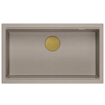 Quadron Quadron - Granitový drez Logan 110 Beige Zlaty HQD7644U4_PVDG1_U