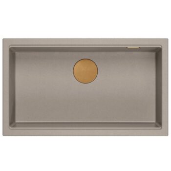 Quadron Quadron - Granitový drez Logan 110 Beige Zlaty HQD7644U4_PVDG1_U