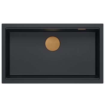 Quadron Quadron - Granitový drez Logan 110 Black Meď HQD7644U7_PVDC1_U