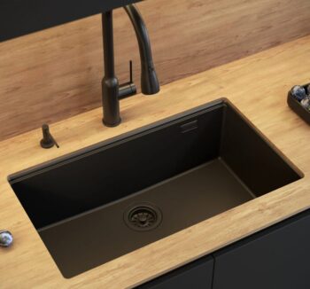 Quadron Quadron - Granitový drez Logan 110 Black Metallic Oceľ HQD7644U8_BS_U