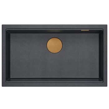 Quadron Quadron - Granitový drez Logan 110 Black Metallic Oceľ HQD7644U8_BS_U