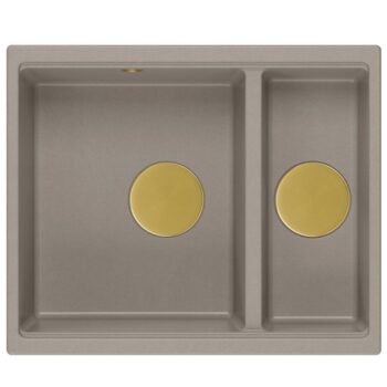 Quadron Quadron - Granitový drez Logan 150 Beige Oceľ HCQL5646U4-BS_U