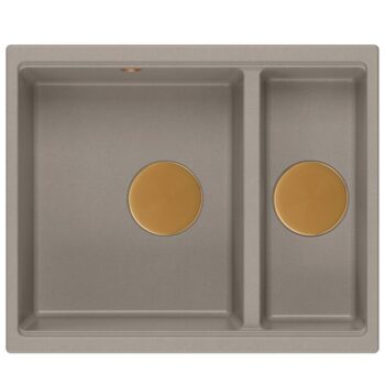 Quadron Quadron - Granitový drez Logan 150 Beige Zlaty HCQL5646U4-G1_U