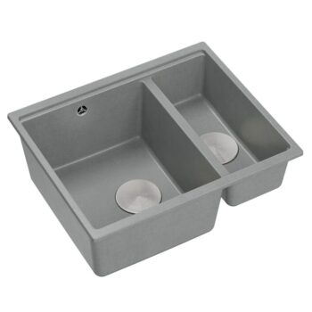 Quadron Quadron - Granitový drez Logan 150 Grey Metallic Oceľ HCQL5646U5-BS_U