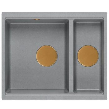 Quadron Quadron - Granitový drez Logan 150 Grey Metallic Oceľ HCQL5646U5-BS_U