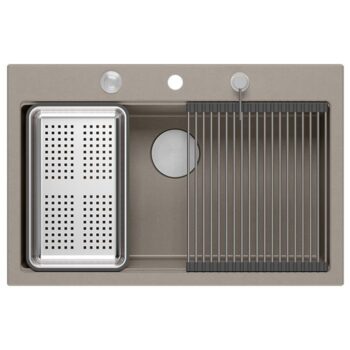Quadron Quadron - Granitový drez MARC 110 WORKSTATION Beige Meď HQM7650U4_PVDC1