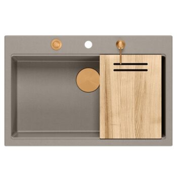 Quadron Quadron - Granitový drez MARC 110 WORKSTATION Beige Meď HQM7650U4_PVDC1