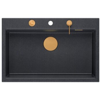 Quadron Quadron - Granitový drez MARC 110 WORKSTATION Black Metallic Meď HQM7650U8_PVDC1