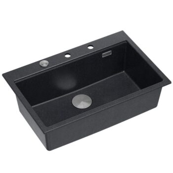 Quadron Quadron - Granitový drez MARC 110 WORKSTATION Black Metallic Zlaty HQM7650U8_PVDG1