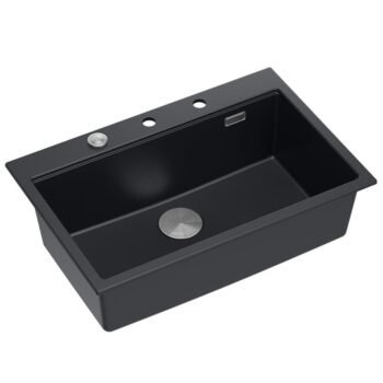 Quadron Quadron - Granitový drez MARC 110 WORKSTATION Black Oceľ HQM7650U7_BS