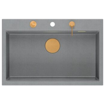 Quadron Quadron - Granitový drez MARC 110 WORKSTATION Grey Metallic Meď HQM7650U5_PVDC1