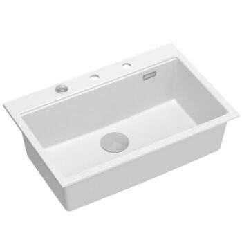Quadron Quadron - Granitový drez MARC 110 WORKSTATION White Oceľ HQM7650U1_BS