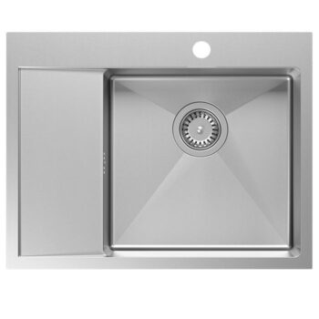 Quadron Quadron - Oceľový drez RUSSEL 116 BRUSH NICKEL Ľavá komora HB7911BS