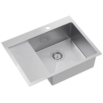 Quadron Quadron - Oceľový drez RUSSEL 116 BRUSH NICKEL Ľavá komora HB7911BS