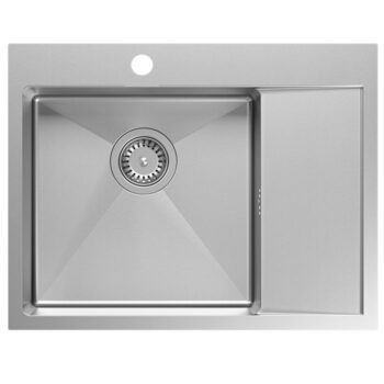 Quadron Quadron - Oceľový drez RUSSEL 116 BRUSH NICKEL Pravá komora HB7911-RBS