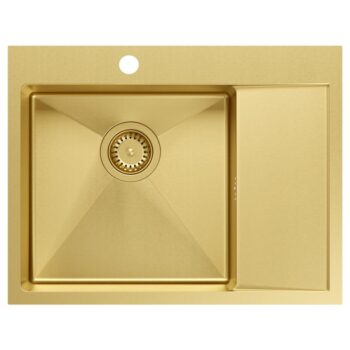 Quadron Quadron - Oceľový drez RUSSEL 116 Gold HB7911PVDBSG1