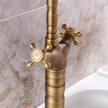 REA - Kuchynská Umývadlová batéria Rustico antique gold REA-B5521