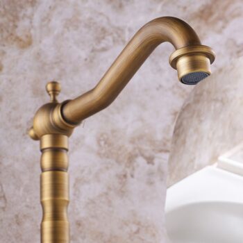 REA - Kuchynská Umývadlová batéria Rustico antique gold REA-B5521