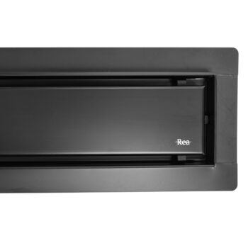 REA - Odtokový žľab 90 Pure Neox - matný čierny REA-G6603