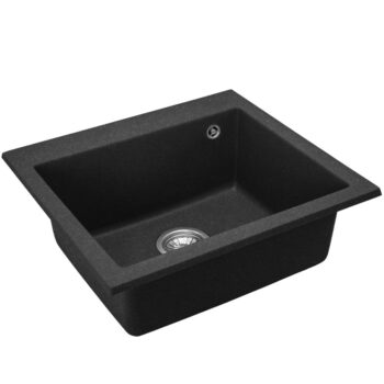REA REA - Kuchynský drez WEST XL - čierna žula dots ZLE-00116