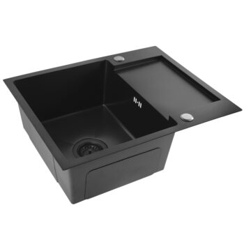 REA REA - Oceľový drez Paul Black s kuchynskou batériou KPL-90611
