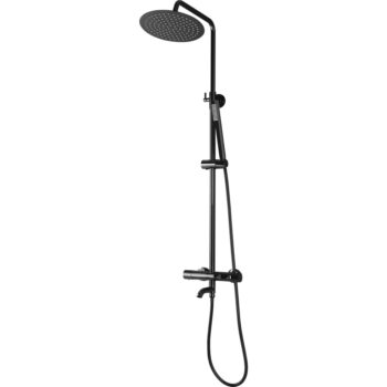 REA REA - Sprchový set s batériou 150mm Lungo čierny metalický REA-P8763