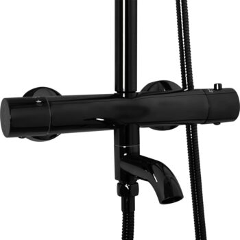 REA REA - Sprchový set s batériou 150mm Lungo čierny metalický REA-P8763