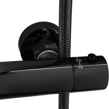 REA REA - Sprchový set s batériou 150mm Lungo čierny metalický REA-P8763