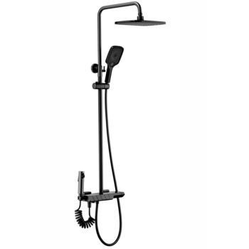 REA REA - Sprchový set s batériou 150mm Lungo termostat ROB čierna REA-P6627