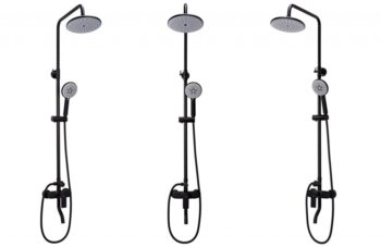REA REA - Sprchový set s batériou 150mm VERSO čierna REA-P9145