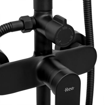 REA REA - Sprchový set s batériou 150mm VERSO čierna REA-P9145
