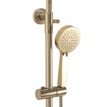 REA REA - Sprchový set s batériou 150mm s termostatom PAROT kartáčovaná zlatá REA-P2323