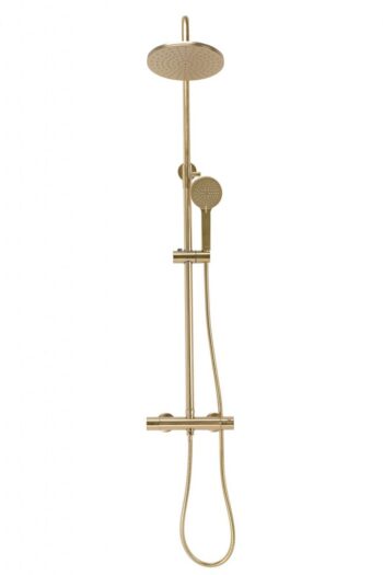 REA REA - Sprchový set s batériou 150mm s termostatom PAROT kartáčovaná zlatá REA-P2323