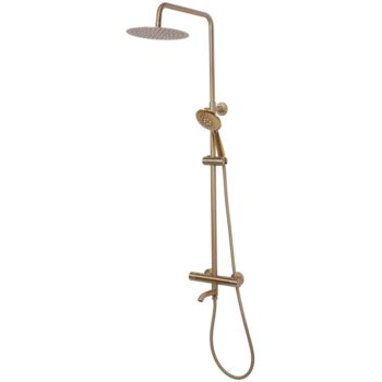 REA REA - Sprchový set s termostatickou batériou 150mm s výtokom Lungo zlatá kartáčovaná REA-P6604