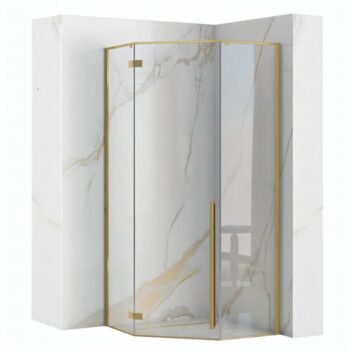 REA - Sprchovací kút DIAMOND 90x90 BRUSH GOLD Bez sprchovej vaničky REA-K6506