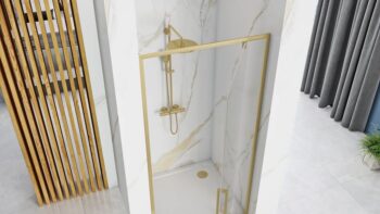 REA - Sprchové dvere Rapid Swing Brush Gold 90 REA-K2502