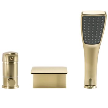 REA - Trojdielna vaňová batéria RIVEN Brush Gold REA-B0494
