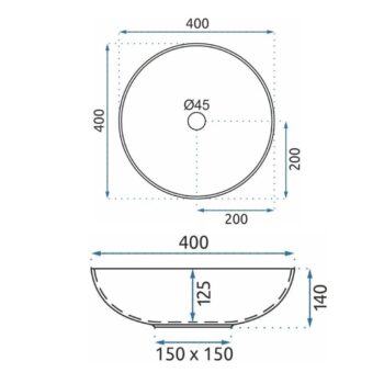 REA - Umývadlo na dosku Aztec REA-U7501