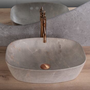 REA - Umývadlo na dosku Freja Beige 51x39,5 REA-U6647