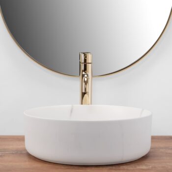 REA - Umývadlo na dosku Sami Marble 36x36 biela REA-U8703