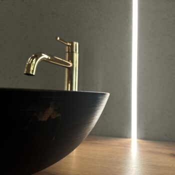 REA - Umývadlo na dosku Stella Black Marble Brush REA-U9086