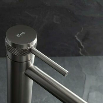 REA - Umývadlová batéria Lungo Grip - Gun Grey, vysoká REA-B8779