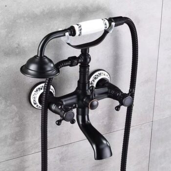 REA - Vaňová batéria Rustico Old Black REA-B0701