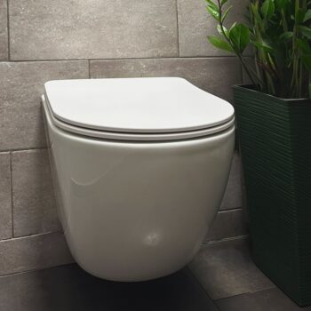 REA - Závesná WC misa vrátane sedátka Carlo Mini Tornado Rimless Slim N REA-C1259