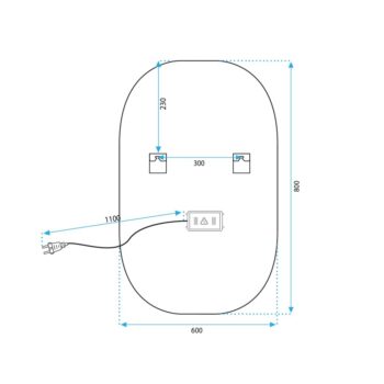 REA - Zrkadlo LED 80x60cm P10408 HOM-02835
