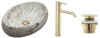 REA/S - SET umývadlo na dosku + batéria + klik klak KPL-09999