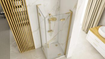 REA/S - Sprchová kabína Hugo 80x90 Gold Brush Dvere: 80 Dvere: 90 KPL-K8410