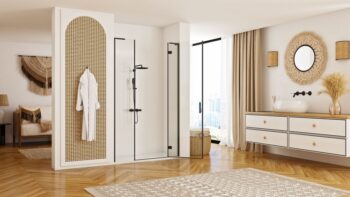 REA/S - Sprchové Dvere Hugo 120 Black KPL-45210